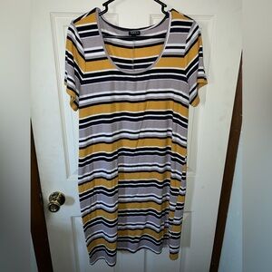 Torrid striped T-shirt dress size 1